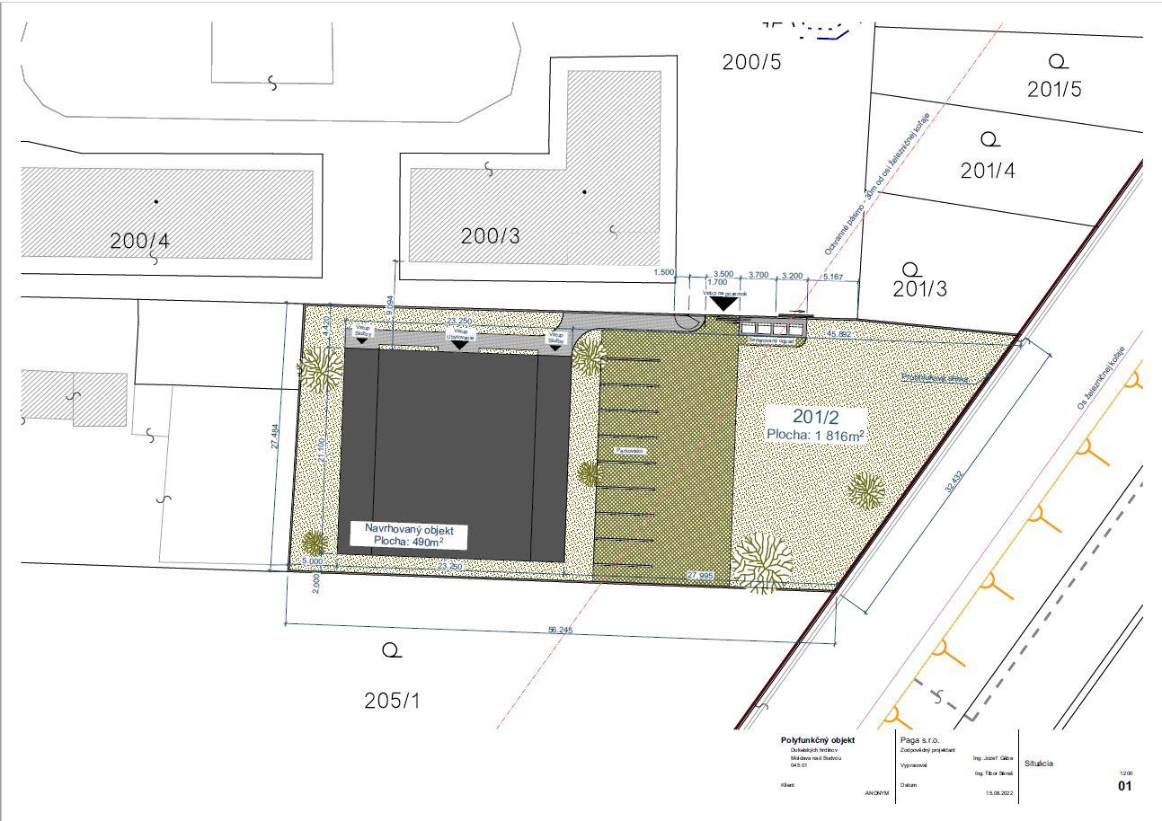 Stavebný pozemok v centre mesta Moldava nad Bodvou